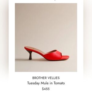 Brother Vellies Red Wedge Sandals